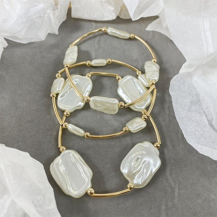 Premium Baroque Pearl Bracelet Set of 3