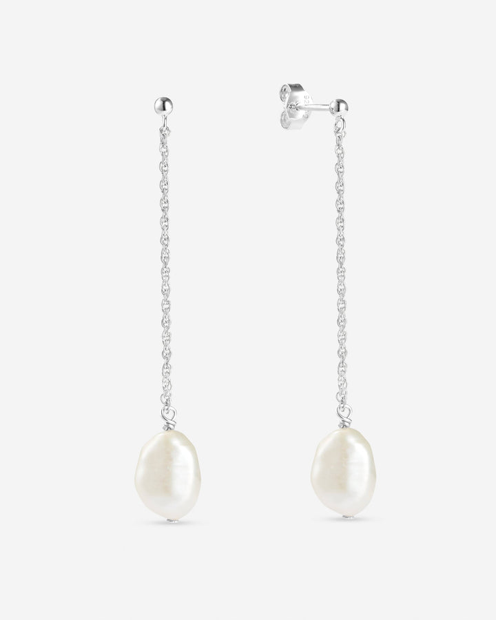 Talea Pearl Chain Earrings, detail view