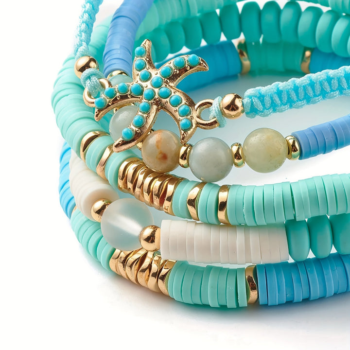 Luxe Pearl Coastal Bracelet Set of 5