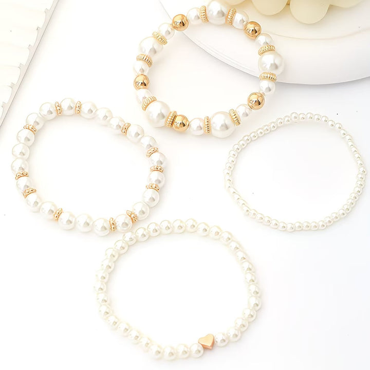 Pearl Stacking Bracelet Set of 8