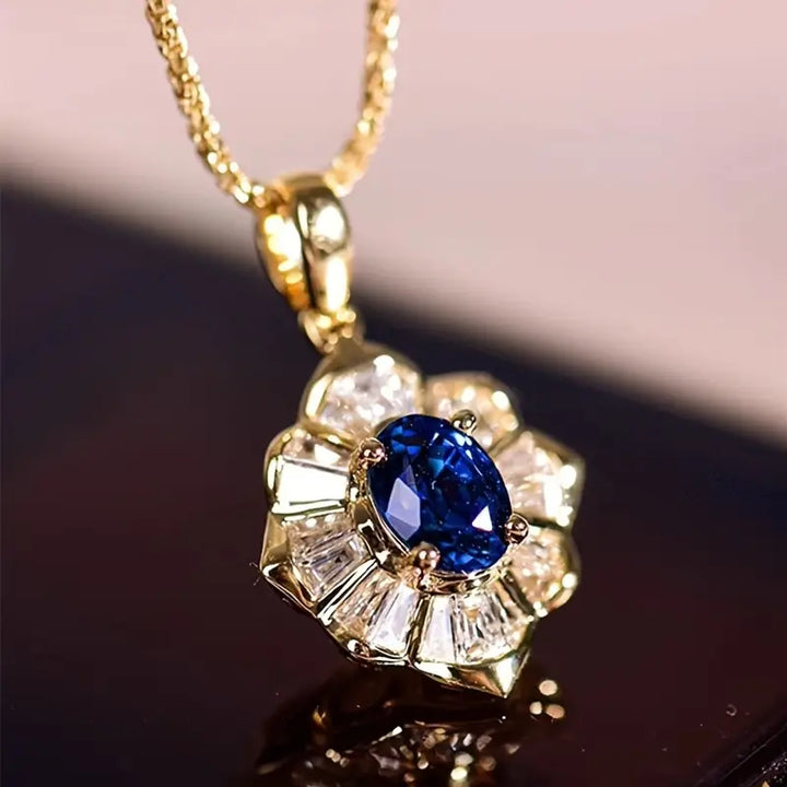 Kavella Noctazure Necklace | Gold-Tone
