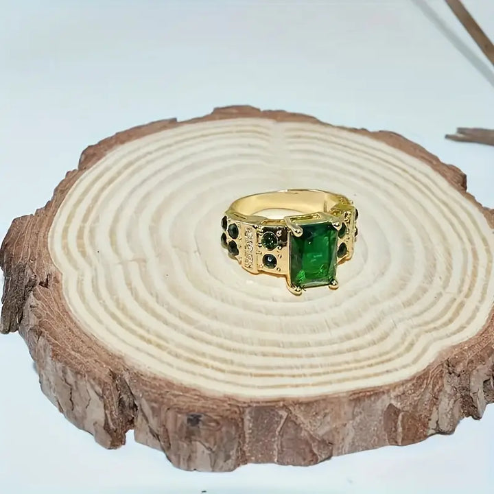 Averine Virdara Emerald Ring | Gold-Tone