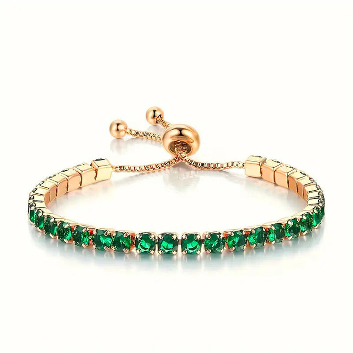 Alessia Moreau Emerald Bracelet | Gold-Tone