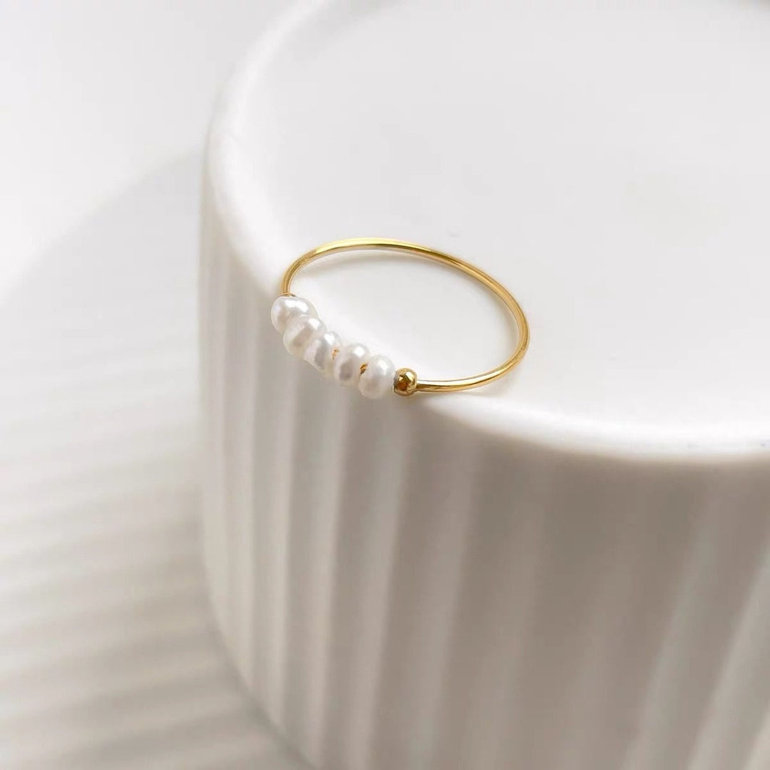 Freshwater Pearl Ring, shown on a plain background