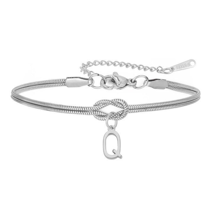 Personal Connection Initial Bracelet, shown on a plain background 8
