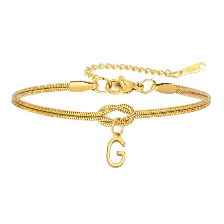 Personal Connection Initial Bracelet, shown on a plain background 2