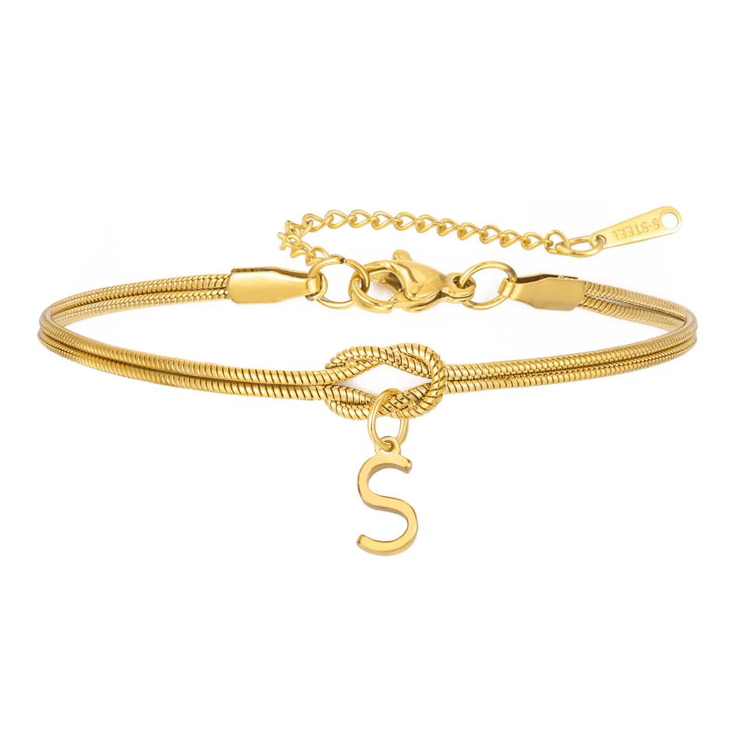 Personal Connection Initial Bracelet, shown on a plain background 4
