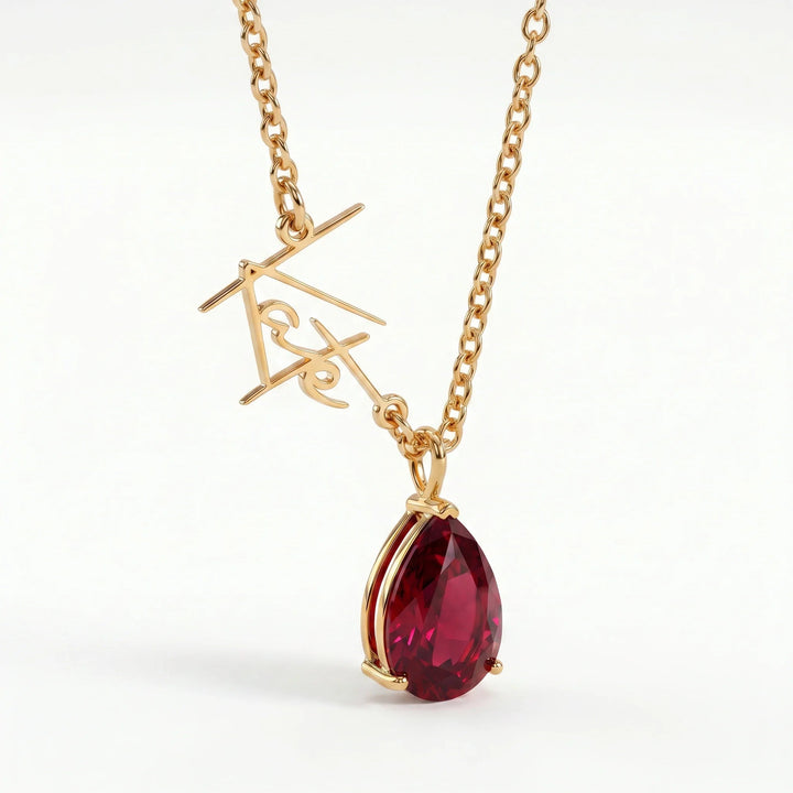 Amélie Name and Birthstone Necklace